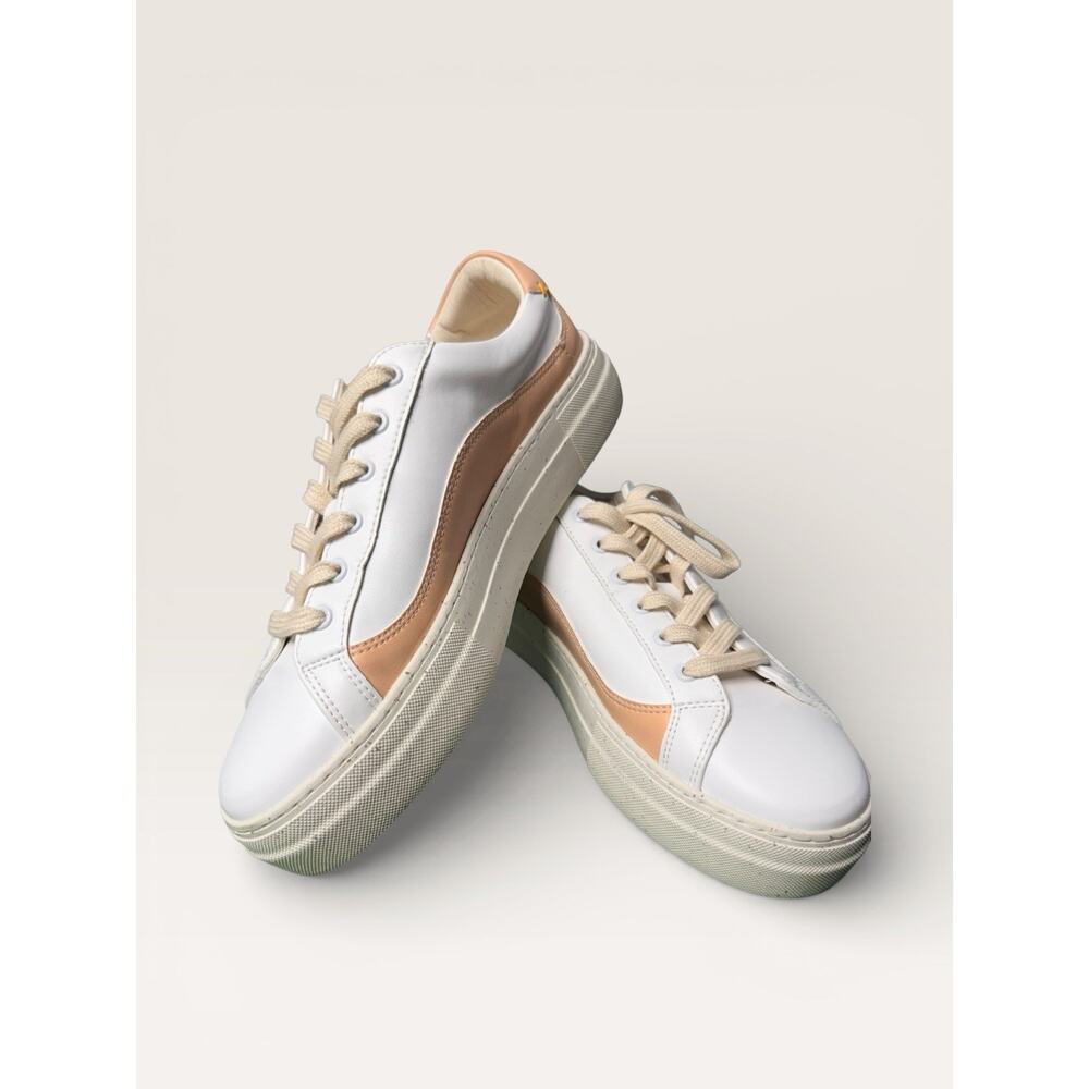 Portugal Soludos Yebo Vegan Leather Sneakers White Rose Women’s Size 9‎ Shoes